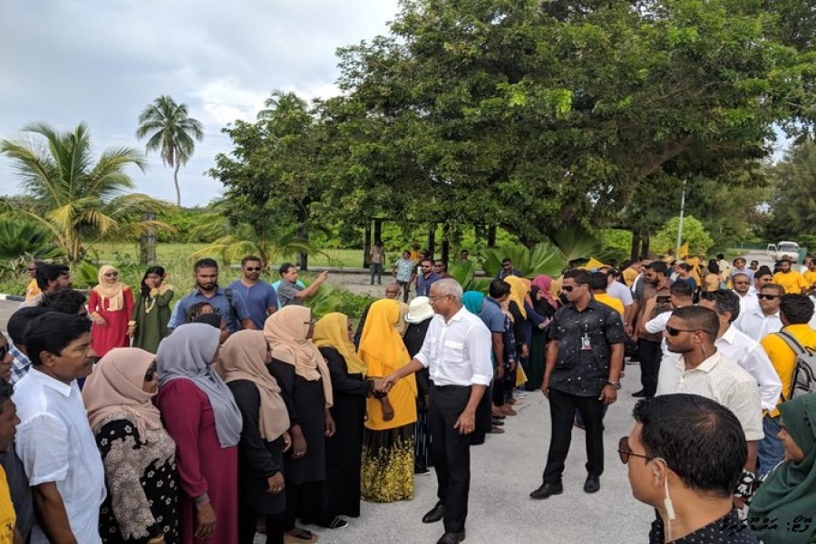 ރައީސުލްޖުމްހޫރިއްޔާ އިބްރާހީމް މުޙައްމަދު ޞާލިޙް އައްޑޫގައި