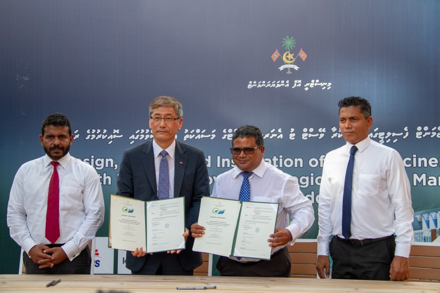 އައްޑޫގައި ރީޖަނަލް ވޭސްޓް މެނޭޖްމަންޓް ފެސިލިޓީއެއް ގާއިމުކުރުމަށް އެއްބަސްވުމުގައި ސޮއިކޮށްފި